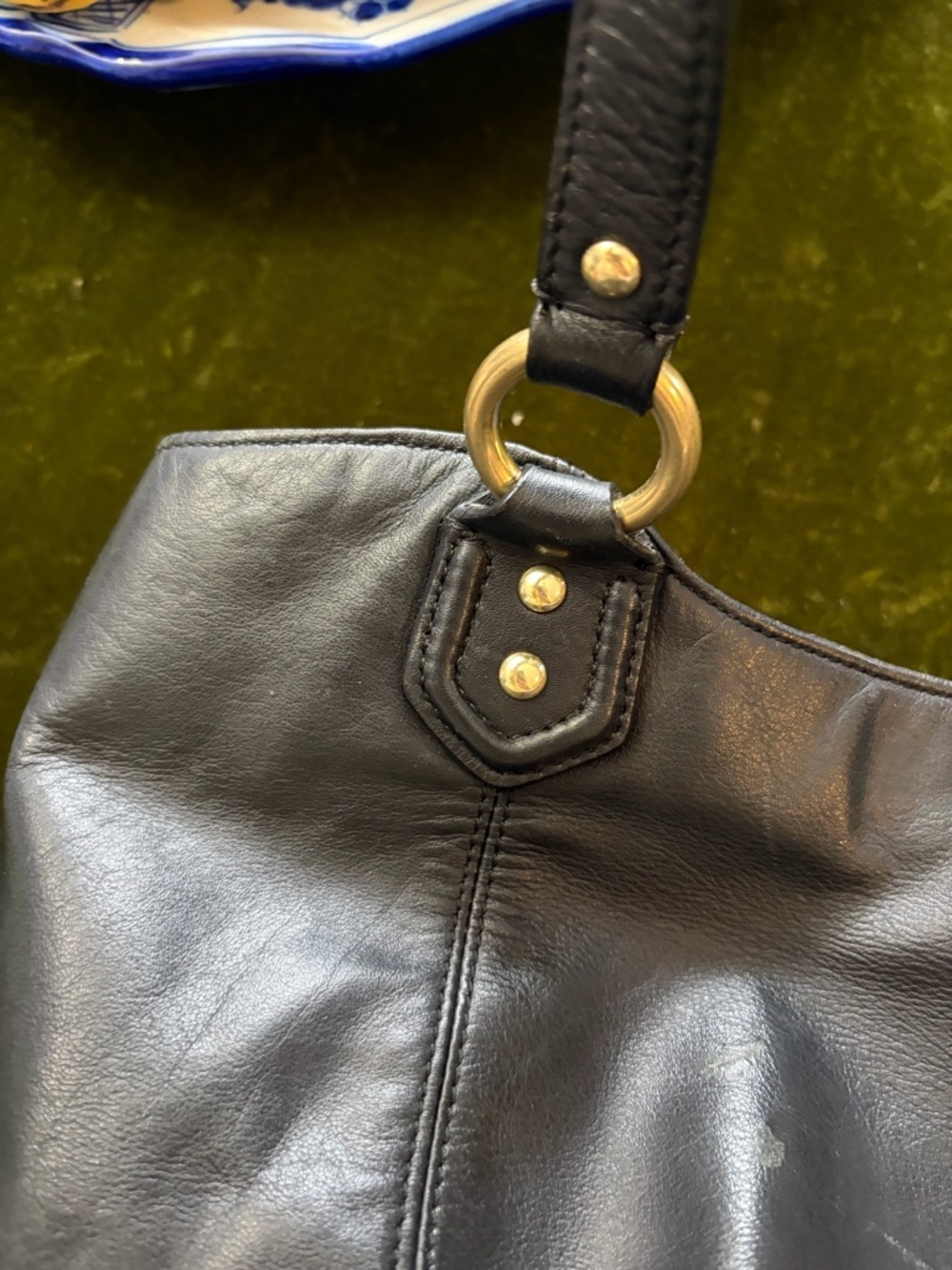 Coach Black Shoulder Bag Buckle Accent Gold Hardware Inner Pockets - Picture 13 of 16